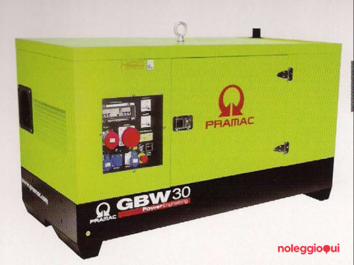 Noleggio Gruppo elettrogeno Pramac GBW 30 24 kW con AVR 